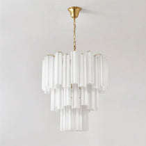 Frosted Glass Tubes Chandelier