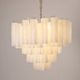 Contemporary Frosted Murano Cascade Chandelier - CasaraHouse