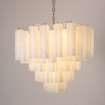 Frosted Murano Glass Cascade Chandelier