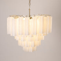 Frosted Murano Glass Cascade Chandelier