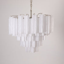 Frosted Murano Glass Cascade Chandelier