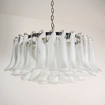 Modern Petals White Murano Chandelier - CasaraHouse