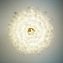 Petals White Murano Glass Chandelier