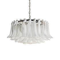 Petals White Murano Glass Chandelier