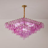 Exquisite Fuchsia Prism Empire Chandelier - CasaraHouse
