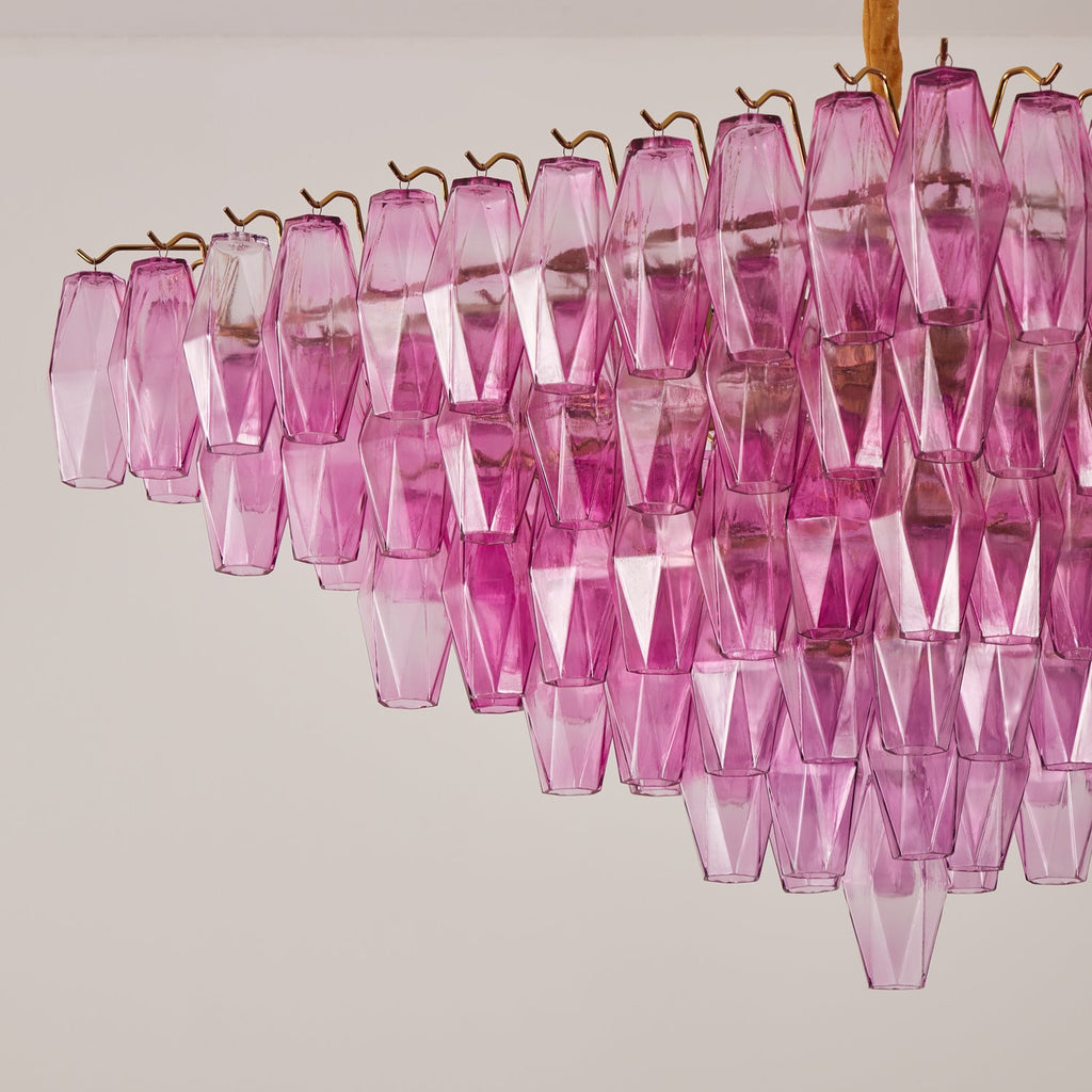 Exquisite Fuchsia Prism Empire Chandelier - CasaraHouse
