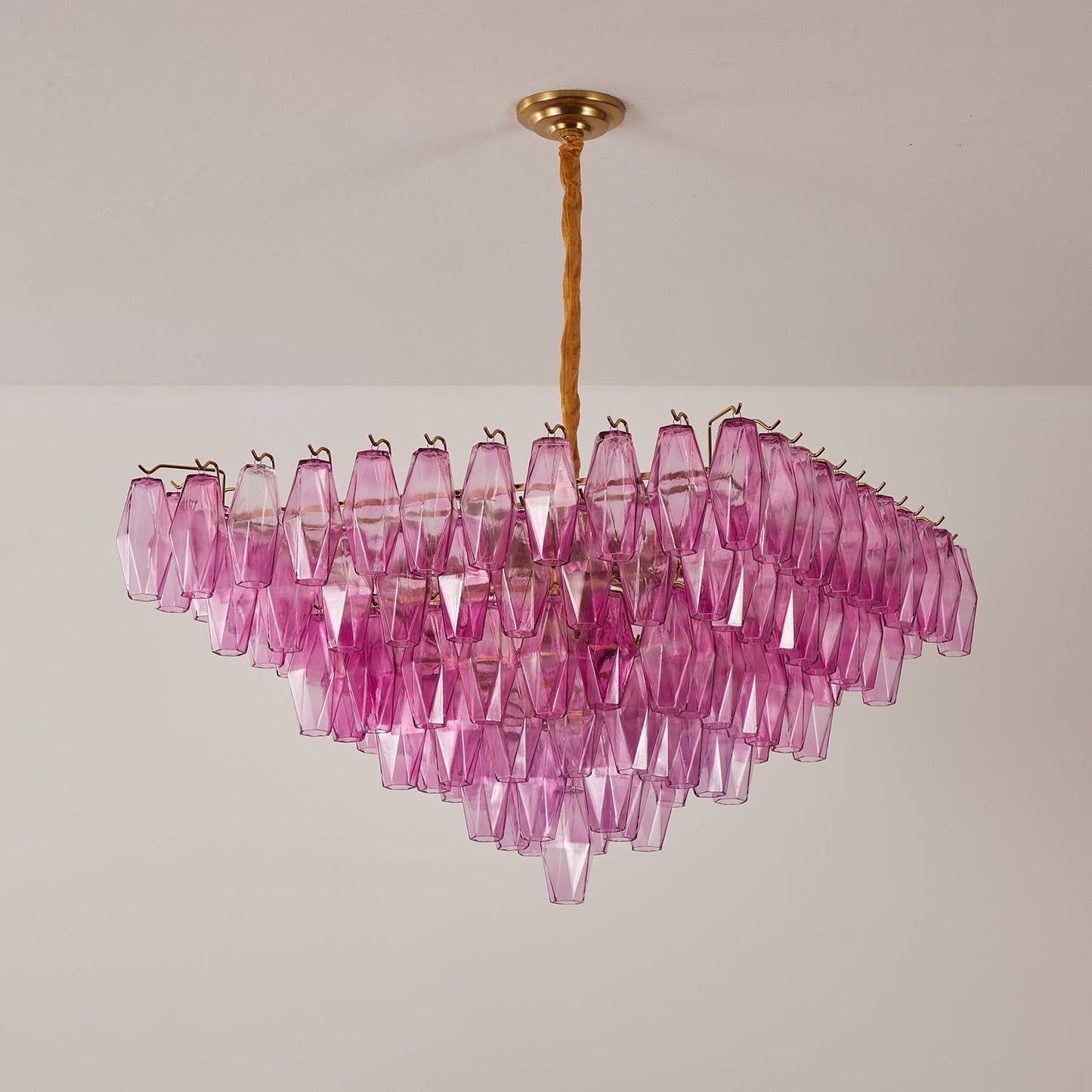 Exquisite Fuchsia Prism Empire Chandelier - CasaraHouse