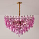 Exquisite Fuchsia Prism Empire Chandelier - CasaraHouse