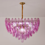 Exquisite Fuchsia Prism Empire Chandelier - CasaraHouse