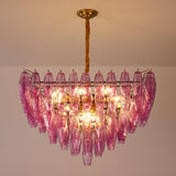 Exquisite Fuchsia Prism Empire Chandelier - CasaraHouse