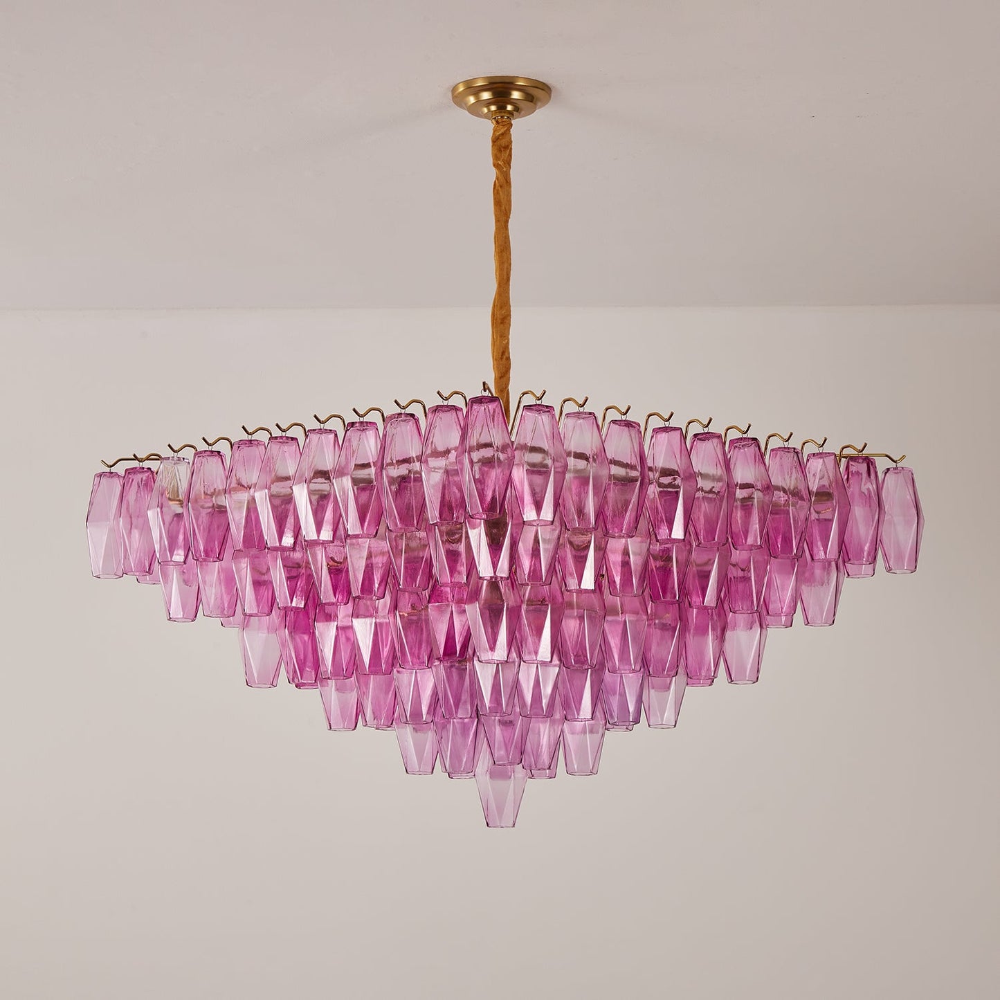 Exquisite Fuchsia Prism Empire Chandelier - CasaraHouse