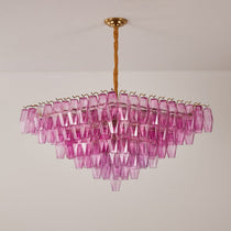Exquisite Fuchsia Prism Empire Chandelier - CasaraHouse