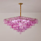 Exquisite Fuchsia Prism Empire Chandelier - CasaraHouse