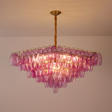 Exquisite Fuchsia Prism Empire Chandelier - CasaraHouse
