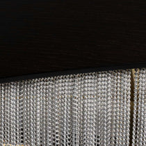 Modern Oak Aluminium Chain Chandelier
