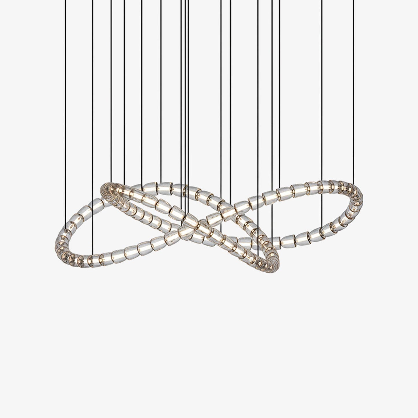 Elegant The Gabriel Infinity Loop LED Chandelier | Custom Size & Made-to-Order Lighting for Luxury Homes & Commercial Spaces - CasaraHouse