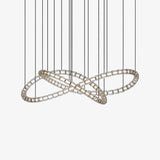 Elegant The Gabriel Infinity Loop LED Chandelier | Custom Size & Made-to-Order Lighting for Luxury Homes & Commercial Spaces - CasaraHouse
