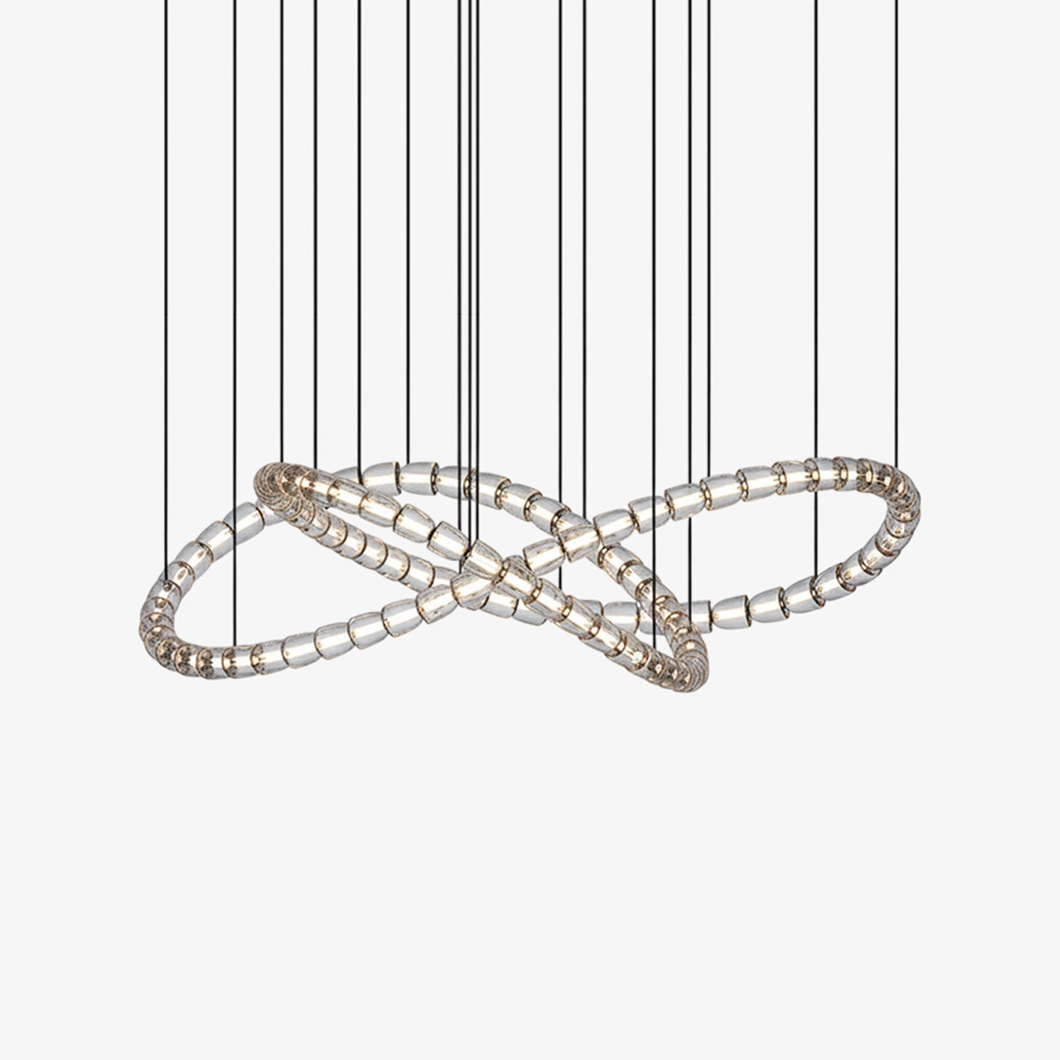 Elegant The Gabriel Infinity Loop LED Chandelier | Custom Size & Made-to-Order Lighting for Luxury Homes & Commercial Spaces - CasaraHouse