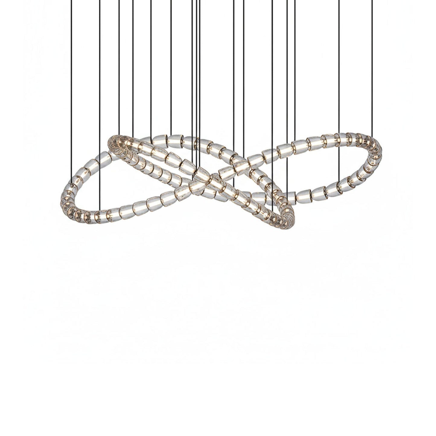 Elegant The Gabriel Infinity Loop LED Chandelier | Custom Size & Made-to-Order Lighting for Luxury Homes & Commercial Spaces - CasaraHouse