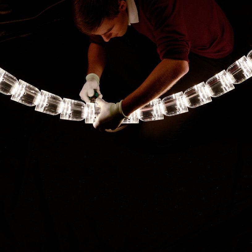 Elegant The Gabriel Infinity Loop LED Chandelier | Custom Size & Made-to-Order Lighting for Luxury Homes & Commercial Spaces - CasaraHouse