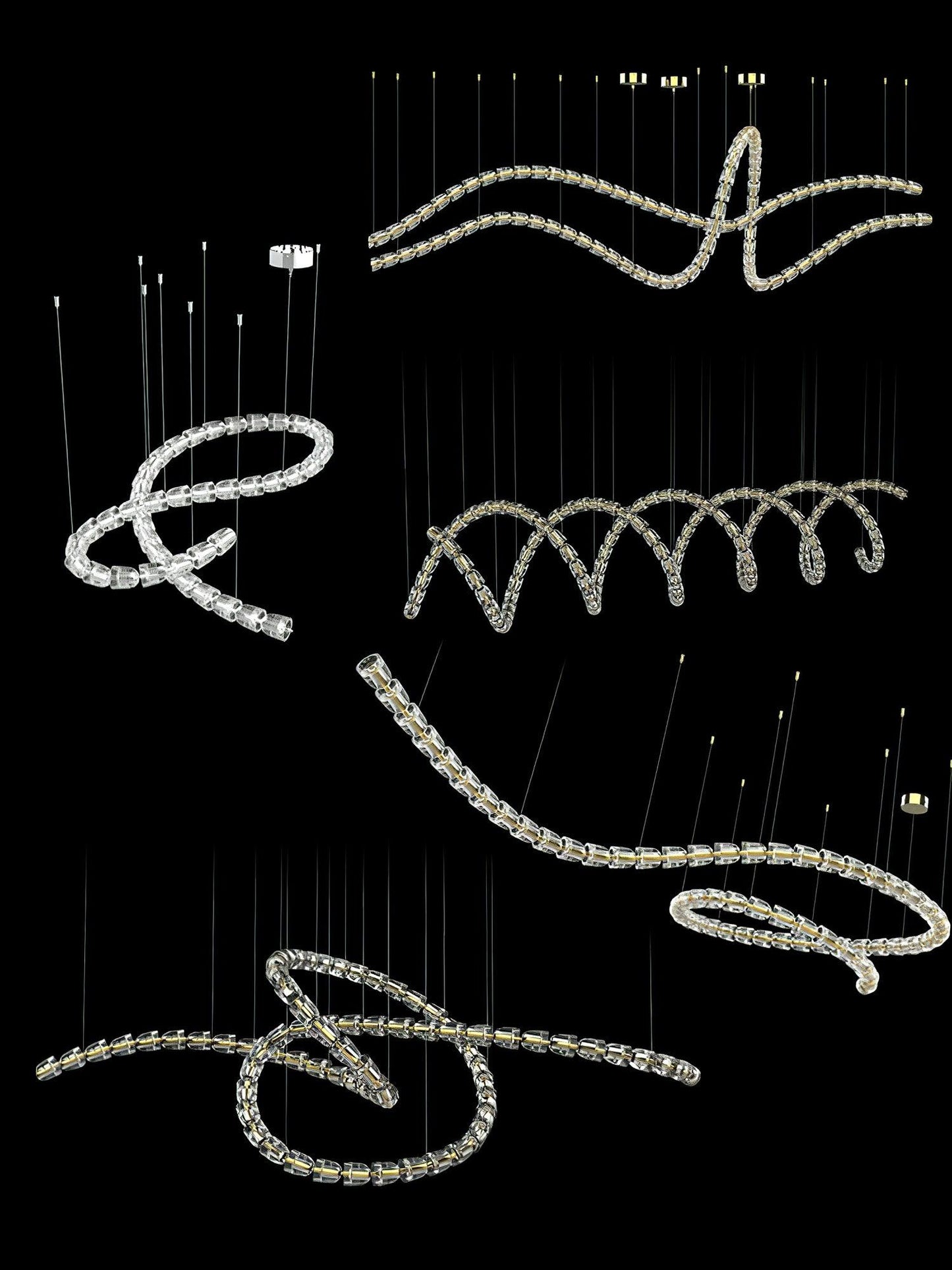 Elegant The Gabriel Infinity Loop LED Chandelier | Custom Size & Made-to-Order Lighting for Luxury Homes & Commercial Spaces - CasaraHouse