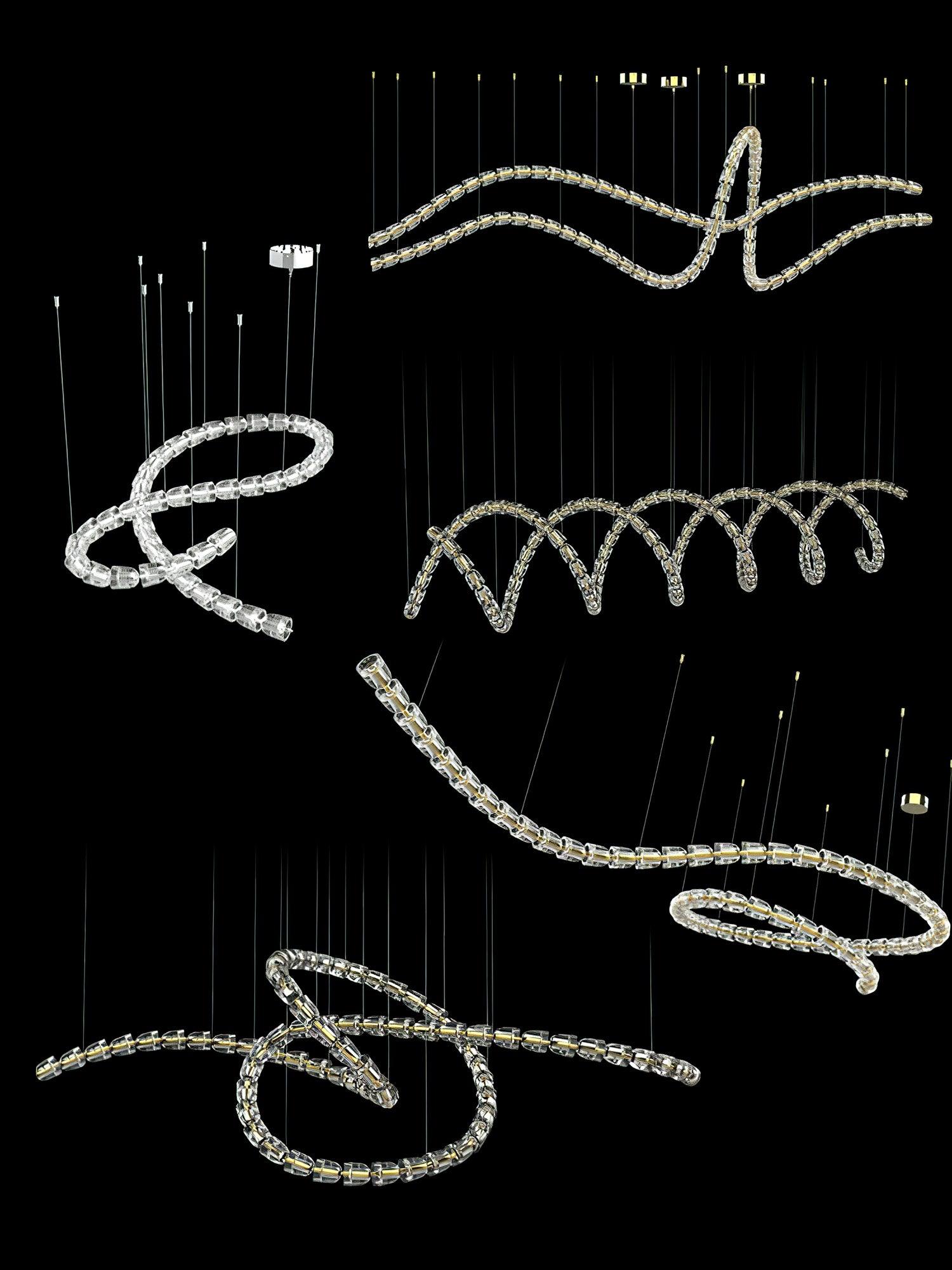 Elegant The Gabriel Infinity Loop LED Chandelier | Custom Size & Made-to-Order Lighting for Luxury Homes & Commercial Spaces - CasaraHouse