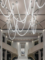 Elegant The Gabriel Infinity Loop LED Chandelier | Custom Size & Made-to-Order Lighting for Luxury Homes & Commercial Spaces - CasaraHouse