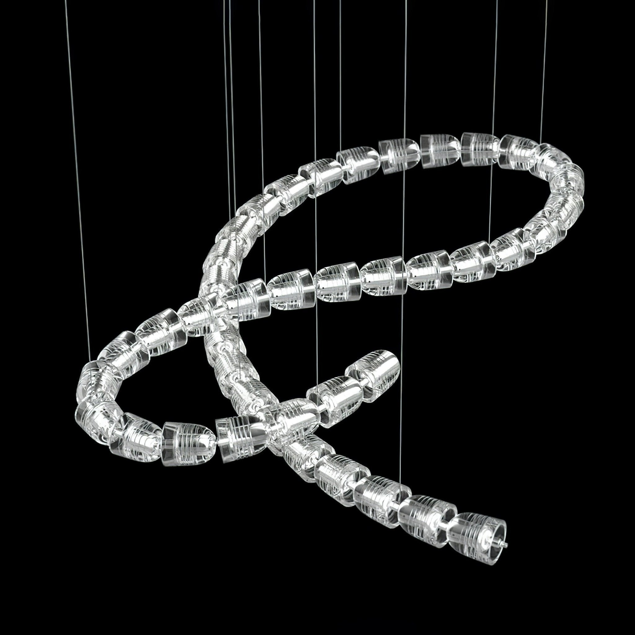 Designer The Gabriel Infinity LED Chandelier | Custom Size & Made-to-Order Lighting for Luxury Homes & Commercial Spaces - CasaraHouse
