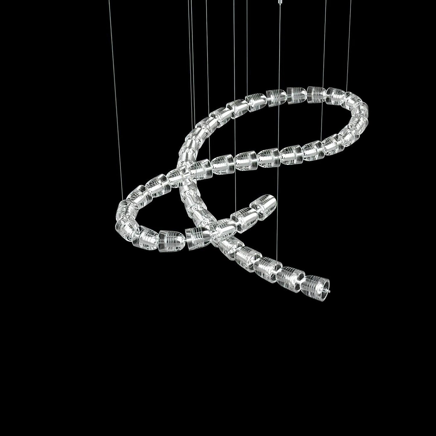 Designer The Gabriel Infinity LED Chandelier | Custom Size & Made-to-Order Lighting for Luxury Homes & Commercial Spaces - CasaraHouse