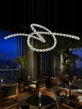 Designer The Gabriel Infinity LED Chandelier | Custom Size & Made-to-Order Lighting for Luxury Homes & Commercial Spaces - CasaraHouse