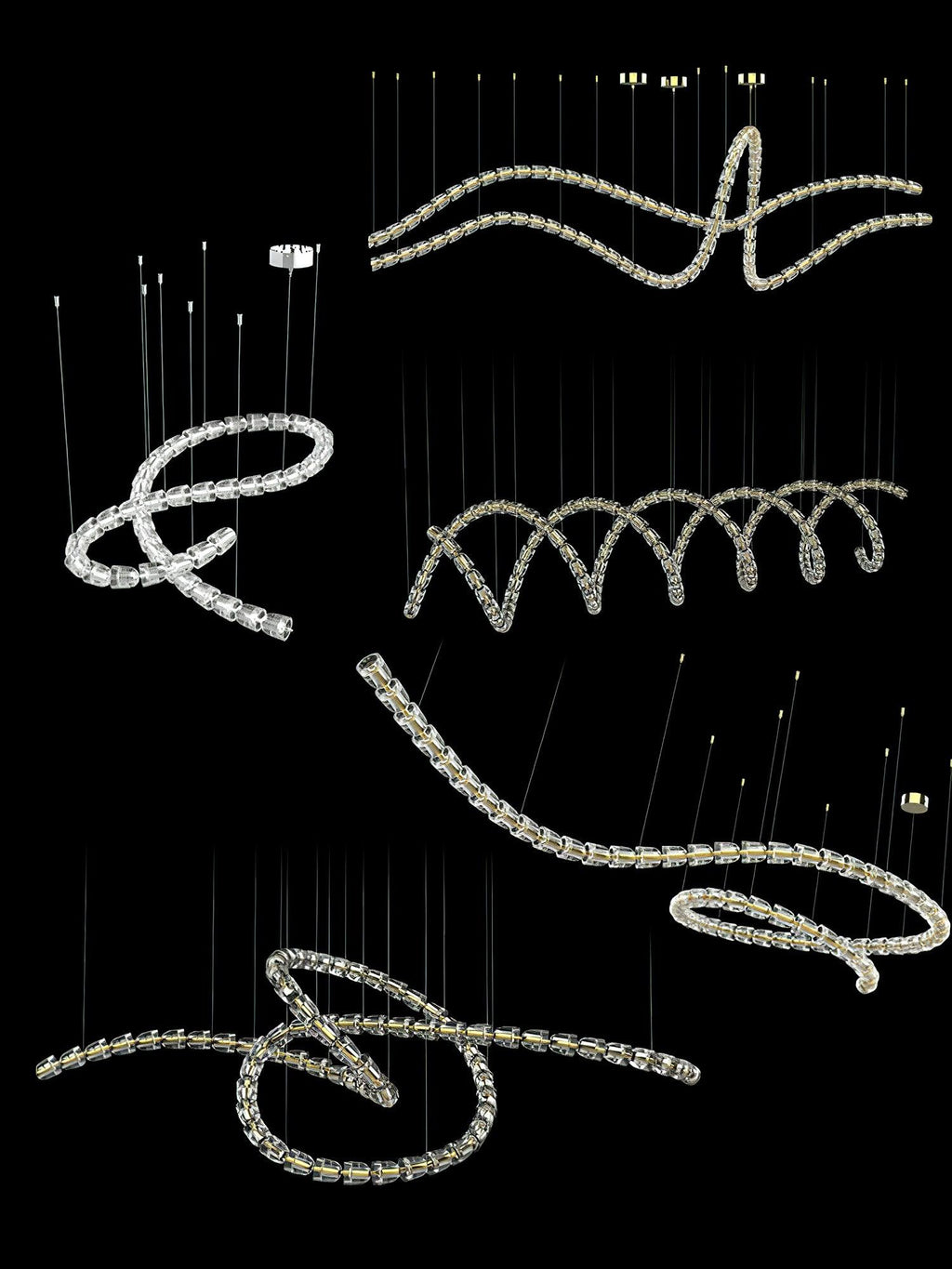Elegant The Gabriel Branch LED Chandelier | Custom Size & Made-to-Order Lighting for Luxury Homes & Commercial Spaces - CasaraHouse