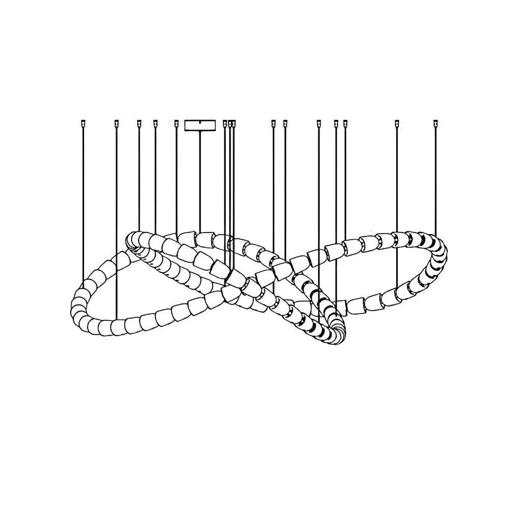 Elegant The Gabriel Infinity Loop LED Chandelier | Custom Size & Made-to-Order Lighting for Luxury Homes & Commercial Spaces - CasaraHouse