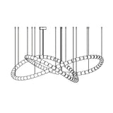 Elegant The Gabriel Infinity Loop LED Chandelier | Custom Size & Made-to-Order Lighting for Luxury Homes & Commercial Spaces - CasaraHouse