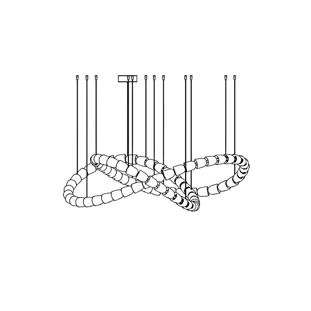 Elegant The Gabriel Infinity Loop LED Chandelier | Custom Size & Made-to-Order Lighting for Luxury Homes & Commercial Spaces - CasaraHouse