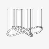 Elegant The Gabriel Infinity Loop LED Chandelier | Custom Size & Made-to-Order Lighting for Luxury Homes & Commercial Spaces - CasaraHouse