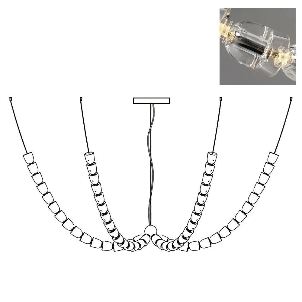 Elegant The Gabriel Branch LED Chandelier | Custom Size & Made-to-Order Lighting for Luxury Homes & Commercial Spaces - CasaraHouse
