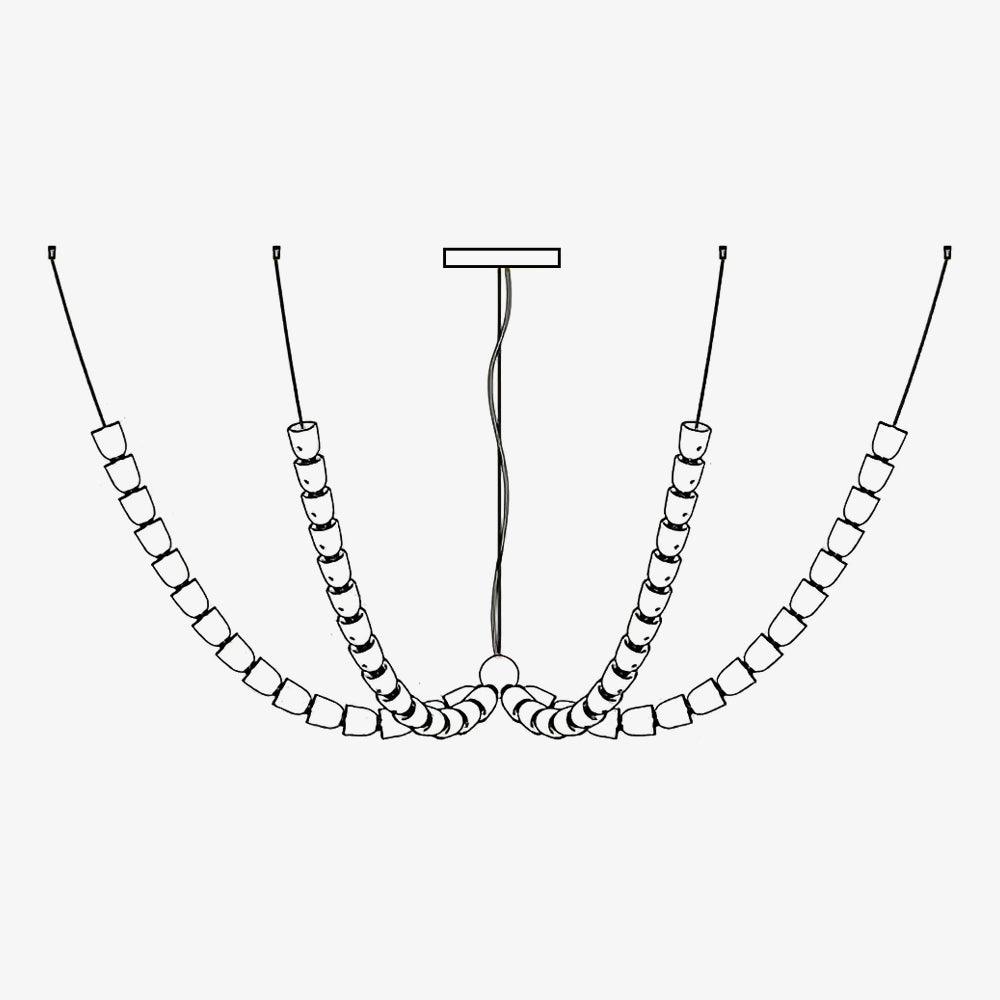 Elegant The Gabriel Branch LED Chandelier | Custom Size & Made-to-Order Lighting for Luxury Homes & Commercial Spaces - CasaraHouse