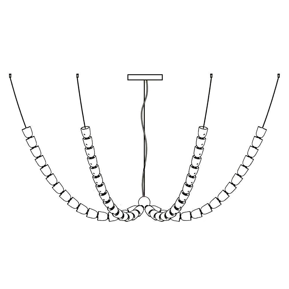 Elegant The Gabriel Branch LED Chandelier | Custom Size & Made-to-Order Lighting for Luxury Homes & Commercial Spaces - CasaraHouse