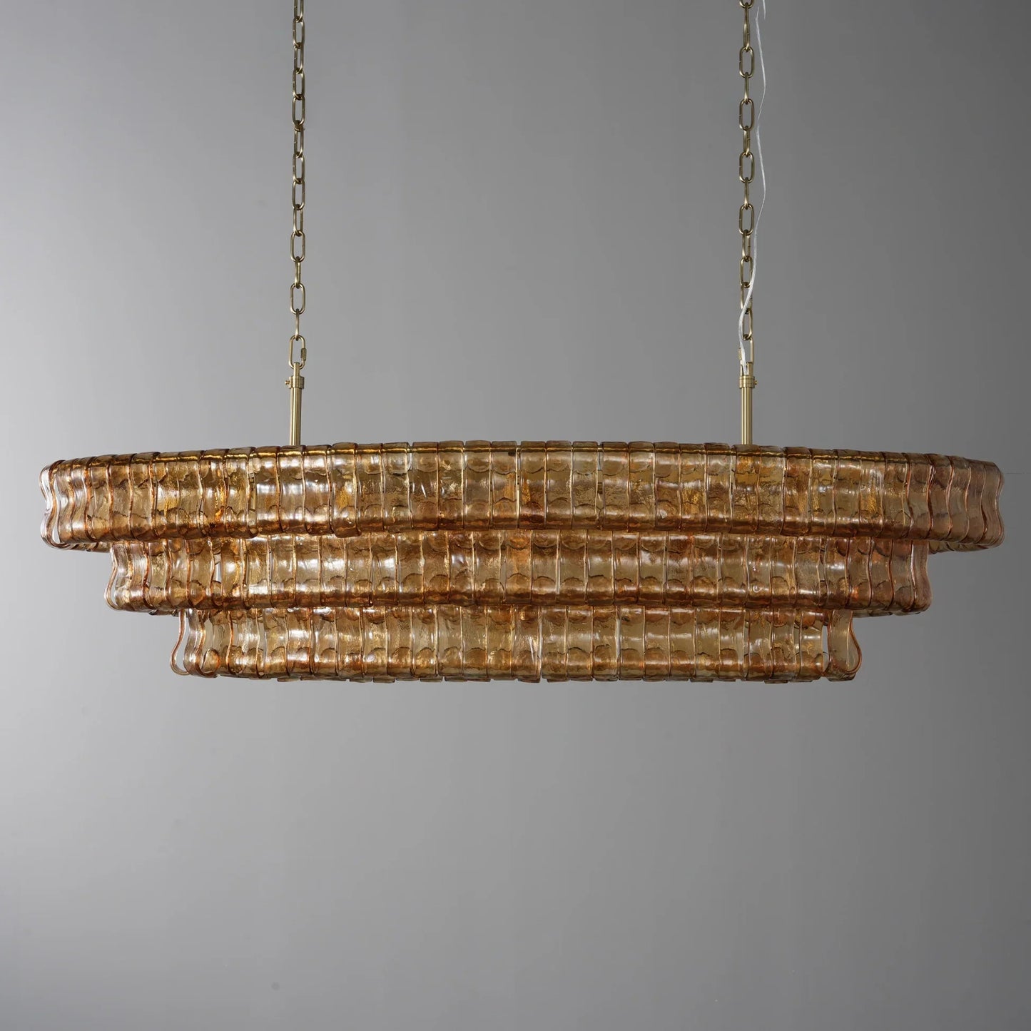 Luxury Amor Ghiaccio Glass Oval Chandelier 54"W/65"W - CasaraHouse