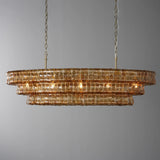 Luxury Amor Ghiaccio Glass Oval Chandelier 54"W/65"W - CasaraHouse