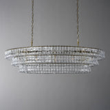 Luxury Amor Ghiaccio Glass Oval Chandelier 54"W/65"W - CasaraHouse