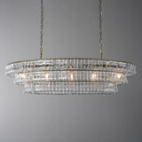 Luxury Amor Ghiaccio Glass Oval Chandelier 54"W/65"W - CasaraHouse