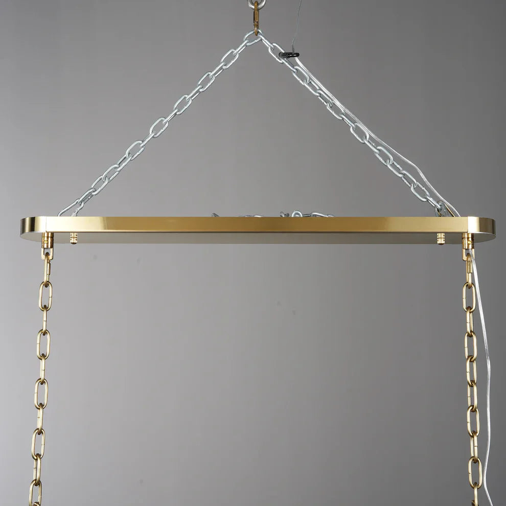Luxury Amor Ghiaccio Glass Oval Chandelier 54"W/65"W - CasaraHouse