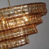 Luxury Amor Ghiaccio Glass Oval Chandelier 54"W/65"W - CasaraHouse