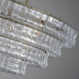 Luxury Amor Ghiaccio Glass Oval Chandelier 54"W/65"W - CasaraHouse