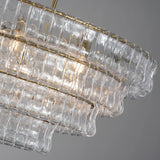 Luxury Amor Ghiaccio Glass Oval Chandelier 54"W/65"W - CasaraHouse