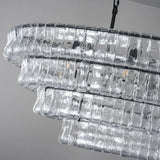 Luxury Amor Ghiaccio Glass Oval Chandelier 54"W/65"W - CasaraHouse
