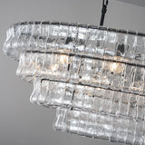 Luxury Amor Ghiaccio Glass Oval Chandelier 54"W/65"W - CasaraHouse