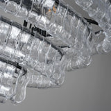 Luxury Amor Ghiaccio Glass Oval Chandelier 54"W/65"W - CasaraHouse