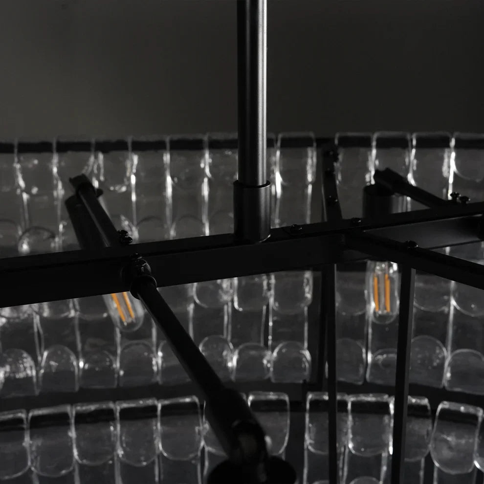 Luxury Amor Ghiaccio Glass Oval Chandelier 54"W/65"W - CasaraHouse